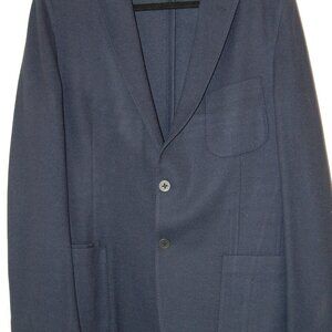 Q By Flynt Men's Blue 2 Button 60% Wool Jacket NWT
